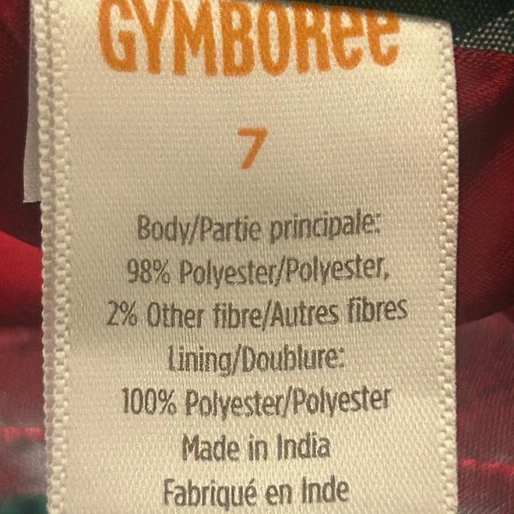 Gymboree Plaid‎ Dress Girls Size 7 Red Excellent Holiday Christmas Taffeta